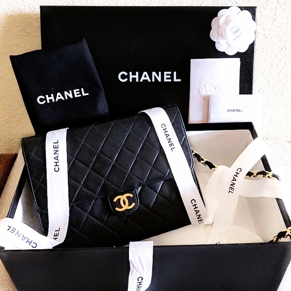 🆕Chanel Classic Single Flap Bag Black Lambskin